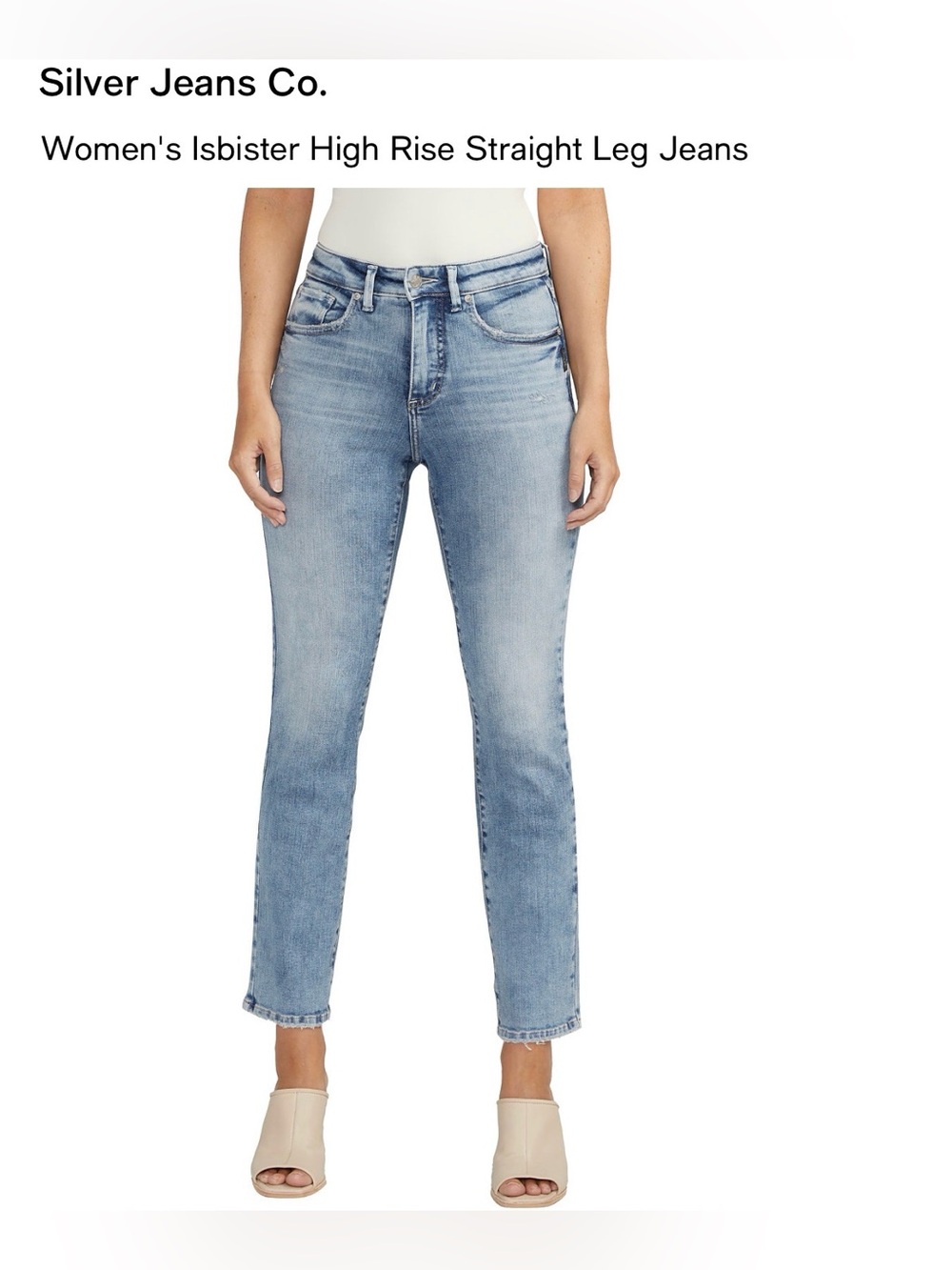Silver Jeans Women's Isbister High Rise Straight Leg Jeans